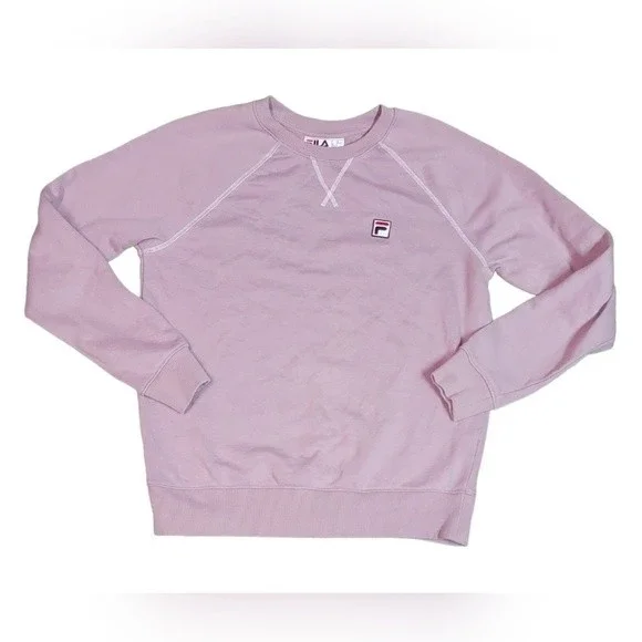 Fila Light Purple Classic Logo Sweatshirt Size Small - Picture 1 of 4